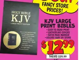 Ollie's KJV LARGE PRINT BIBLES offer