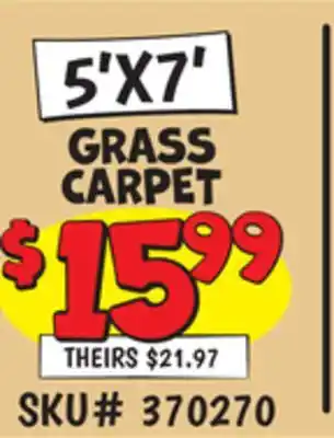 Ollie's MOHAWK 5' X7' GRASS CARPET offer