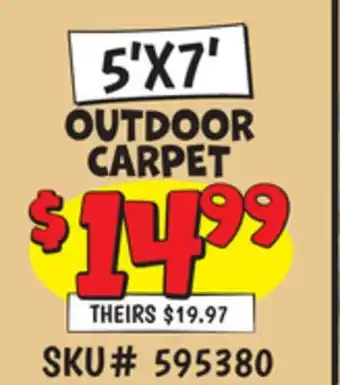 Ollie's 5' X 7' OUTDOOR CARPET offer