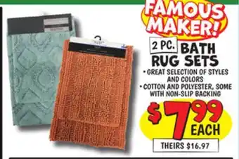 Ollie's FAMOUS MAKER 2 PC. BATH RUG SETS offer