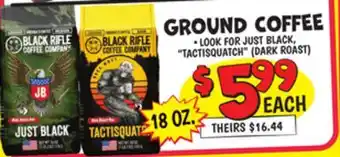 Ollie's BLACK RIFLE COFFEE GROUND COFFEE offer