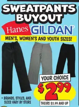 Ollie's Hanes sweatpants offer