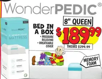 Ollie's Wonder PEDIC 8 QUEEN BED IN A BOX offer