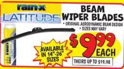 Ollie's BEAM WIPER BLADES offer