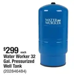 The Home Depot Water Worker 32 Gal. Pressurized Well Tank offer