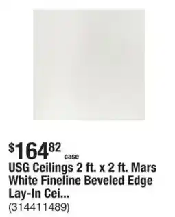 The Home Depot USG Ceilings 2 ft. x 2 ft. Mars White Fineline Beveled Edge Lay-In Ceiling offer