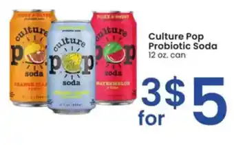 Albertsons Culture Pop Probiotic Soda offer