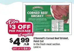 Grocery Outlet O'Donnell's Corned Beef Brisket, Point Cut offer