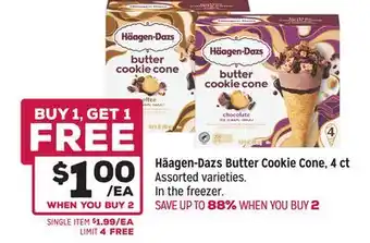 Grocery Outlet Haagen-Dazs Butter Cookie Cone offer