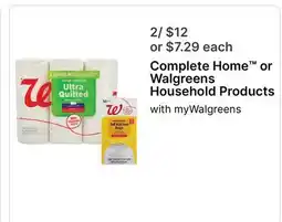 Walgreens Complete Home or Walgreens Household Products offer