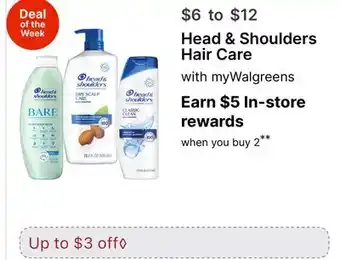 Walgreens Head & Shoulders Hair Care offer