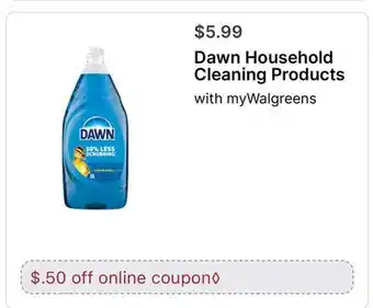 Walgreens Dawn Household Cleaning Products offer