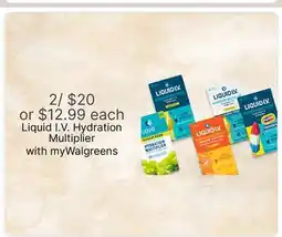 Walgreens Liquid I. V. Hydration Multiplier offer