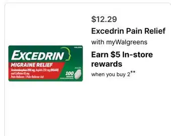 Walgreens Excedrin Pain Relief offer