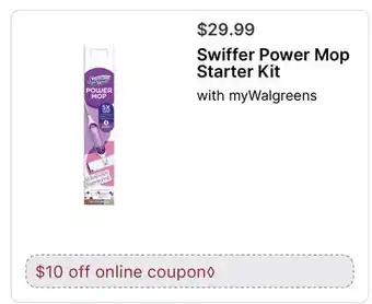 Walgreens Swiffer Power Mop Starter Kit offer