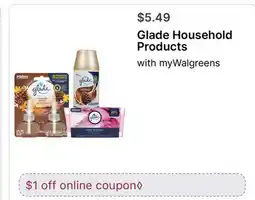 Walgreens Glade Household Products offer