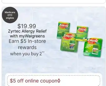 Walgreens Zyrtec Allergy Relief offer