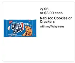 Walgreens Nabisco Cookies or Crackers offer