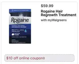 Walgreens Rogaine Hair Regrowth Treatment offer