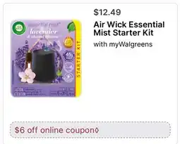 Walgreens Air Wick Essential Mist Starter Kit offer