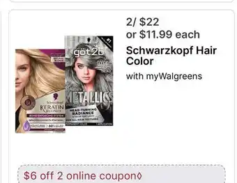 Walgreens Schwarzkopf Hair Color offer