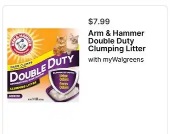 Walgreens Arm & Hammer Double Duty Clumping Litter offer