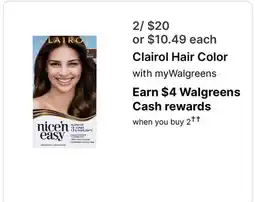 Walgreens Clairol Hair Color offer