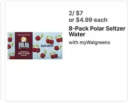 Walgreens 8-Pack Polar Seltzer Water offer