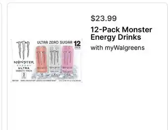 Walgreens 12 - Pack Monster Energy Drinks offer