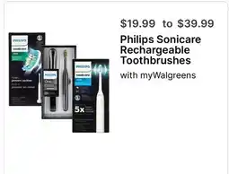 Walgreens Philips Sonicare Rechargeable Toothbrushes offer