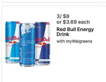 Walgreens Red Bull Energy Drink offer