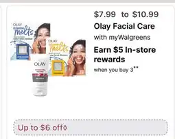 Walgreens Olay Facial Care offer