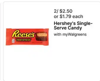 Walgreens Hershey's Single-Serve Candy offer