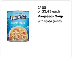 Walgreens Progresso Soup offer