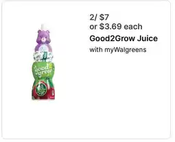 Walgreens Good2Grow Juice offer