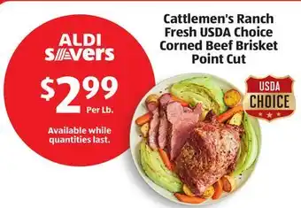 Aldi Cattlemen's Ranch Fresh USDA Choice Corned Beef Brisket offer