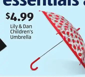 Aldi Lily & Dan Children's Umbrella offer