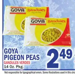 Bravo Supermarkets GOYA PIGEON PEAS offer