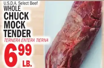 Bravo Supermarkets WHOLE CHUCK MOCK TENDER offer