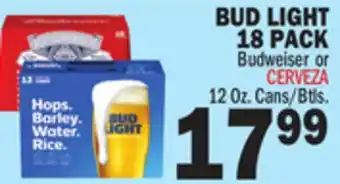 Bravo Supermarkets BUD LIGHT 18 PACK offer