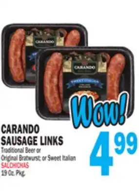 Bravo Supermarkets CARANDO SAUSAGE LINKS offer