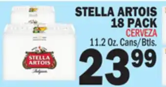 Bravo Supermarkets STELLA ARTOIS 18 PACK offer