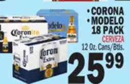 Bravo Supermarkets CORONA, MODELO 18 PACK offer