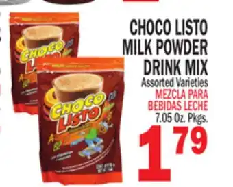 Bravo Supermarkets CHOCO LISTO MILK POWDER DRINK MIX offer