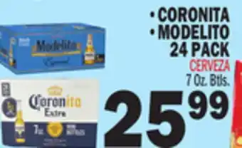 Bravo Supermarkets •CORONITA • MODELITO 24 PACK offer