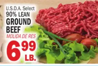 Bravo Supermarkets U.S.D.A. SELECT 90% LEAN GROUND BEEF offer