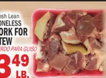 Bravo Supermarkets BONELESS PORK FOR STEW offer