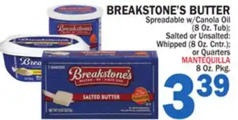 Bravo Supermarkets BREAKSTONE'S BUTTER 8 Oz. Pkg offer