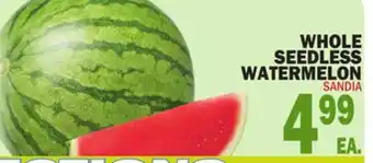 Bravo Supermarkets WHOLE SEEDLESS WATERMELON offer