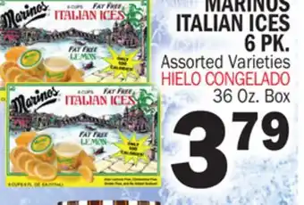 Bravo Supermarkets MARINOS ITALIAN ICES6 PK offer